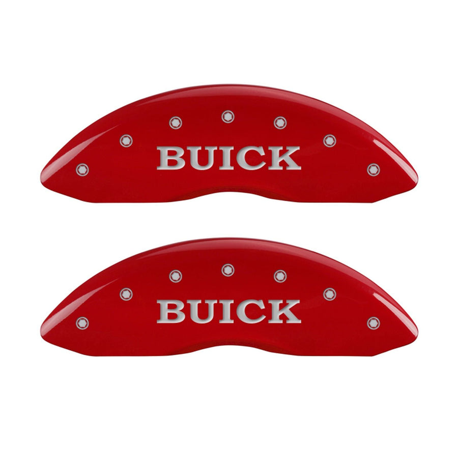 Caliper Covers MGP 49002Sbshrd: Red, Buick Shield Logo, 4 Pack