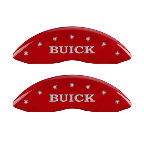 Caliper Covers MGP 49002Sbshrd: Red, Buick Shield Logo, 4 Pack
