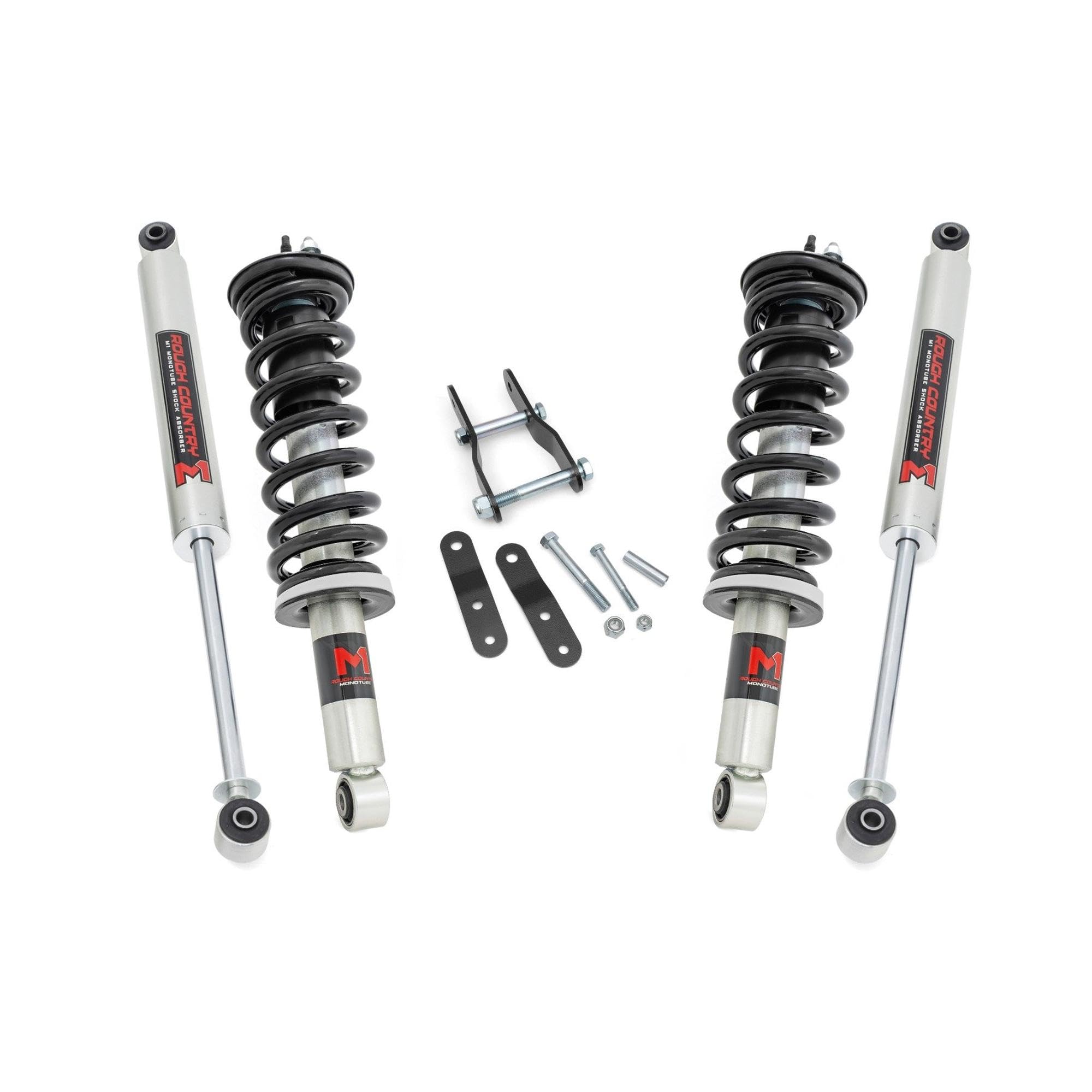 2.5" Rough Country Suspension Lift Kit with M1 Struts & M1 Rear Shocks for Toyota Tacoma (1996-2004)