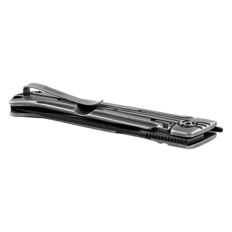 Kershaw Pocket Knife Noventa, 3.3 inch Stonewashed D2 Steel Blade with KVT Ball Bearings, Stainless Steel Handle, Pocketclip,black