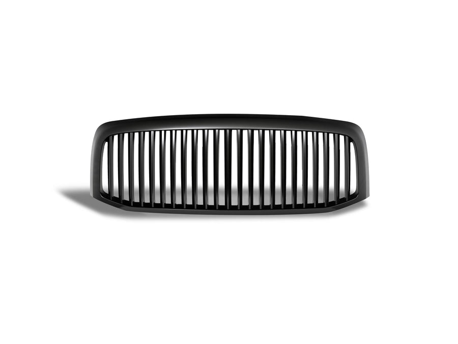 Vertical Front Hood Grille Armordillo USA - Matte Black Fits 2006-2008 Dodge Ram 1500/2006-2009 2500 3500