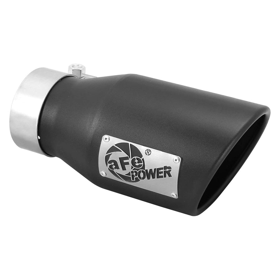 aFe Power 3" Inlet x 4-1/2" Outlet x 9" Length Stainless Steel Black Bolt-On Exhaust Tip 49T30451-B09