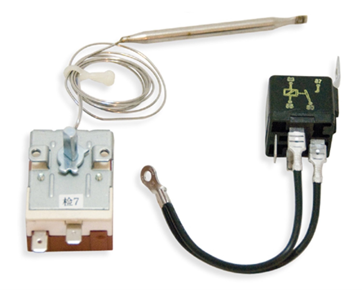 Electric Fan Flex-a-lite 33011K Variable Speed Control Module Replacement for PN[10/50] Incl. Temperature Sensor and Relay w/Ground Wire