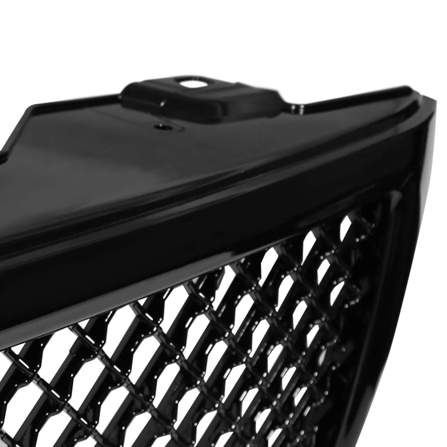 Glossy Black Spec-D Tuning Front Hood Grille 1PC Compatible with 2007-2013 Chevy Silverado 1500