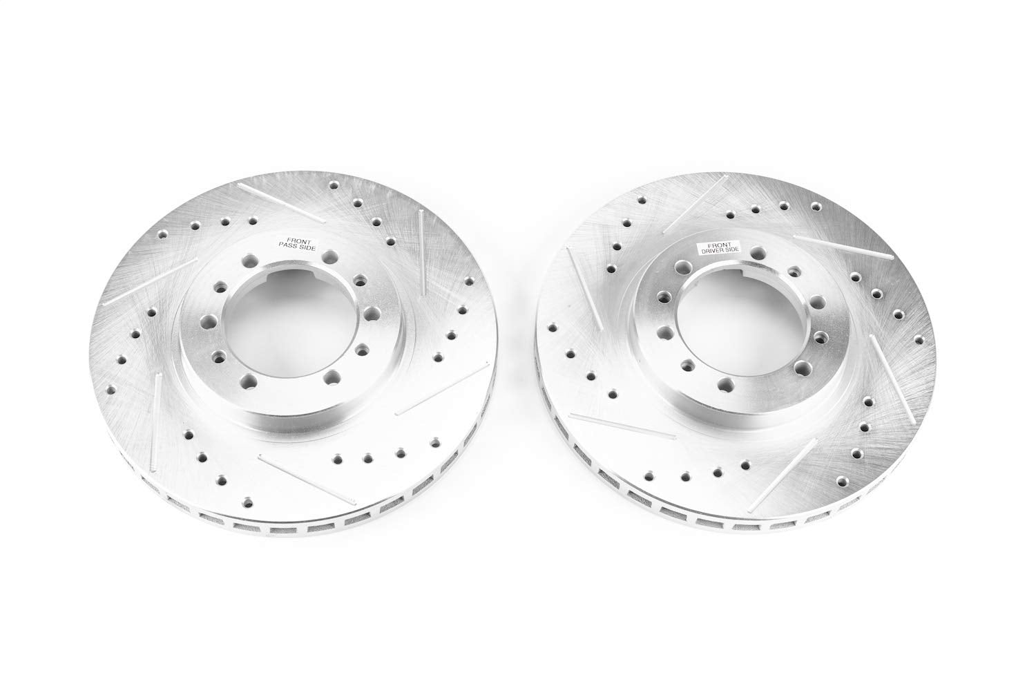 Power Stop JBR723XPR Front Brake Rotor Pair Drilled and Slotted For Mitsubishi Montero 1991-1996, Mitsubishi Montero Sport 1997-2004 [Model Specific]
