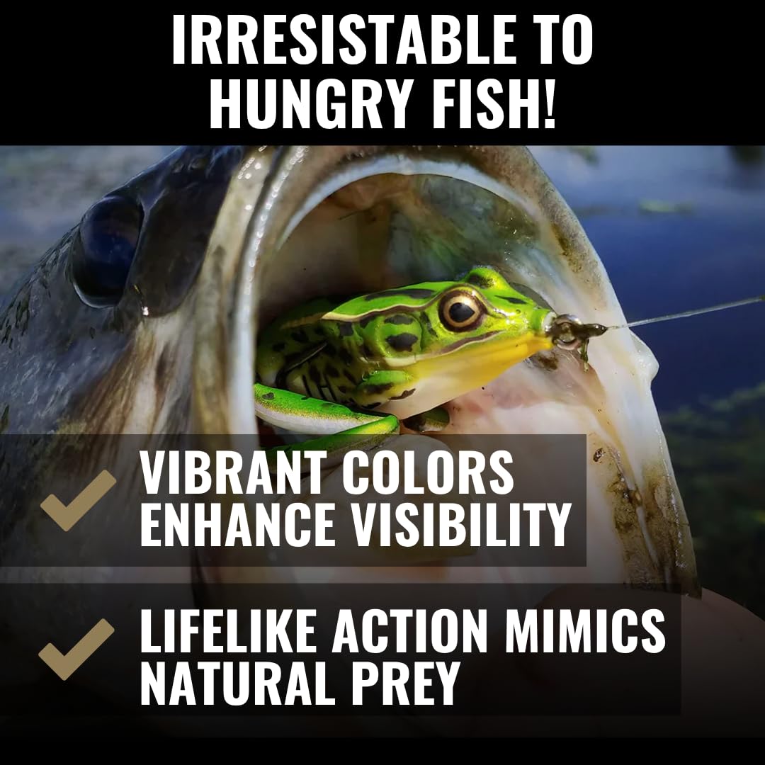 Lunkerhunt TOPCOM01 Combo Topwater – Assortment | Dragonfly, Lunker Frog, & Prop Fish | Durable Fishing Lures
