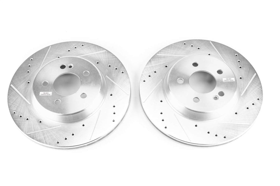 Power Stop Drilled and Slotted EBR1650XPR Rear Brake Rotor Pair For Mercedes C43 AMG, Mercedes C450, Mercedes GLC300, Mercedes GLC350e, Mercedes GLC43 AMG, Mercedes GLC4 [Model Specific]