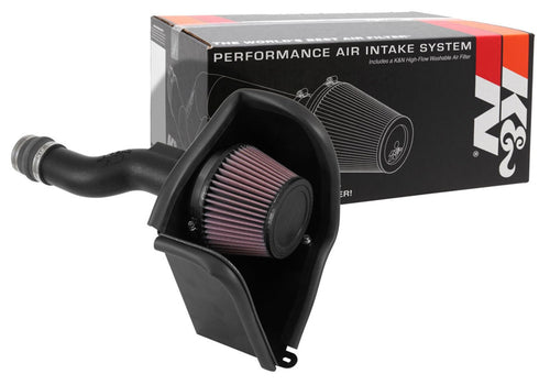 Cold Air Intake System K&N: High-Flow Air Filter, Increase Performance & Acceleration: Compatible with 2016-2021 HONDA: Civic, 63-3516
