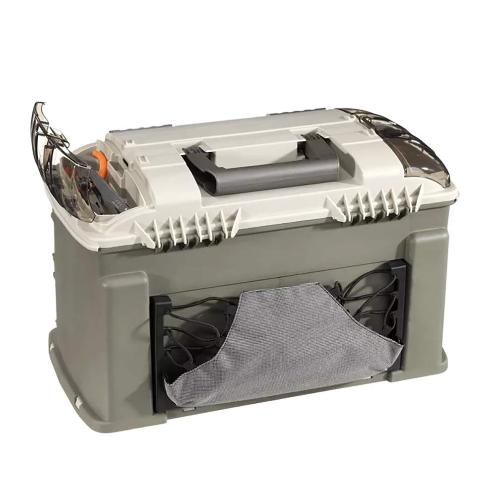 Plano Ultimate Angled Tackle System Elite Series, Graphite & Sandstone, Includes 6 StowAway Utility Boxes, Premium Tackle Storage for Fishing Gear and Accessories, Waterproof Case