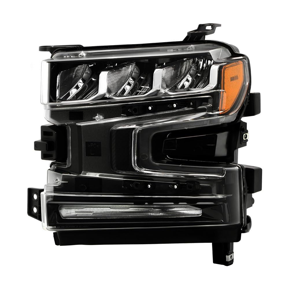 Chevy Silverado Spyder (POE) Full LED DRL and High/Low Beam w/Halogen Signal Bulb Headlight - OE Left