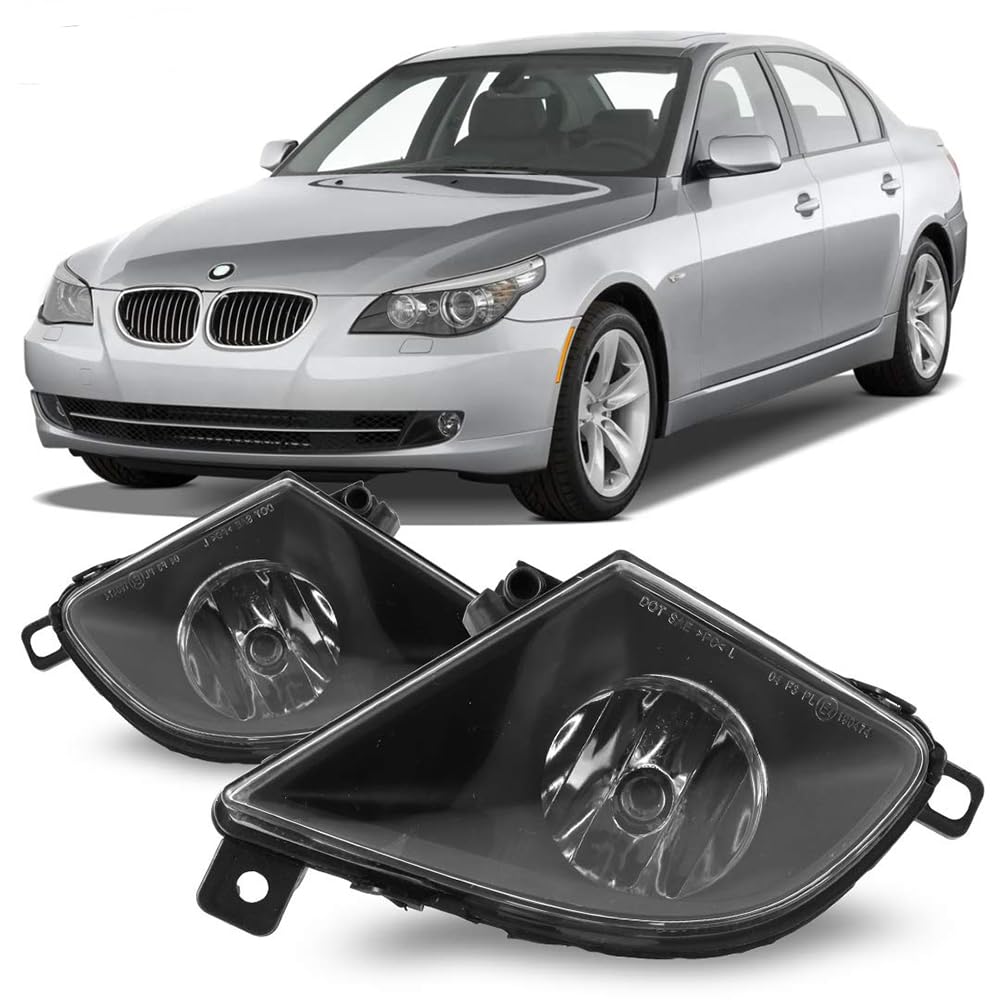 2008-2011 BMW 5 Series E60 Winjet WJ30-0511-09 Replacement Fog Light Pair LH RH Clear