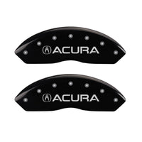 Caliper Covers MGP 39016STSXBK (Black Powder Coat Finish, Engraved Front: Acura - Engraved Rear: TSX, Silver Characters, Set of 4)