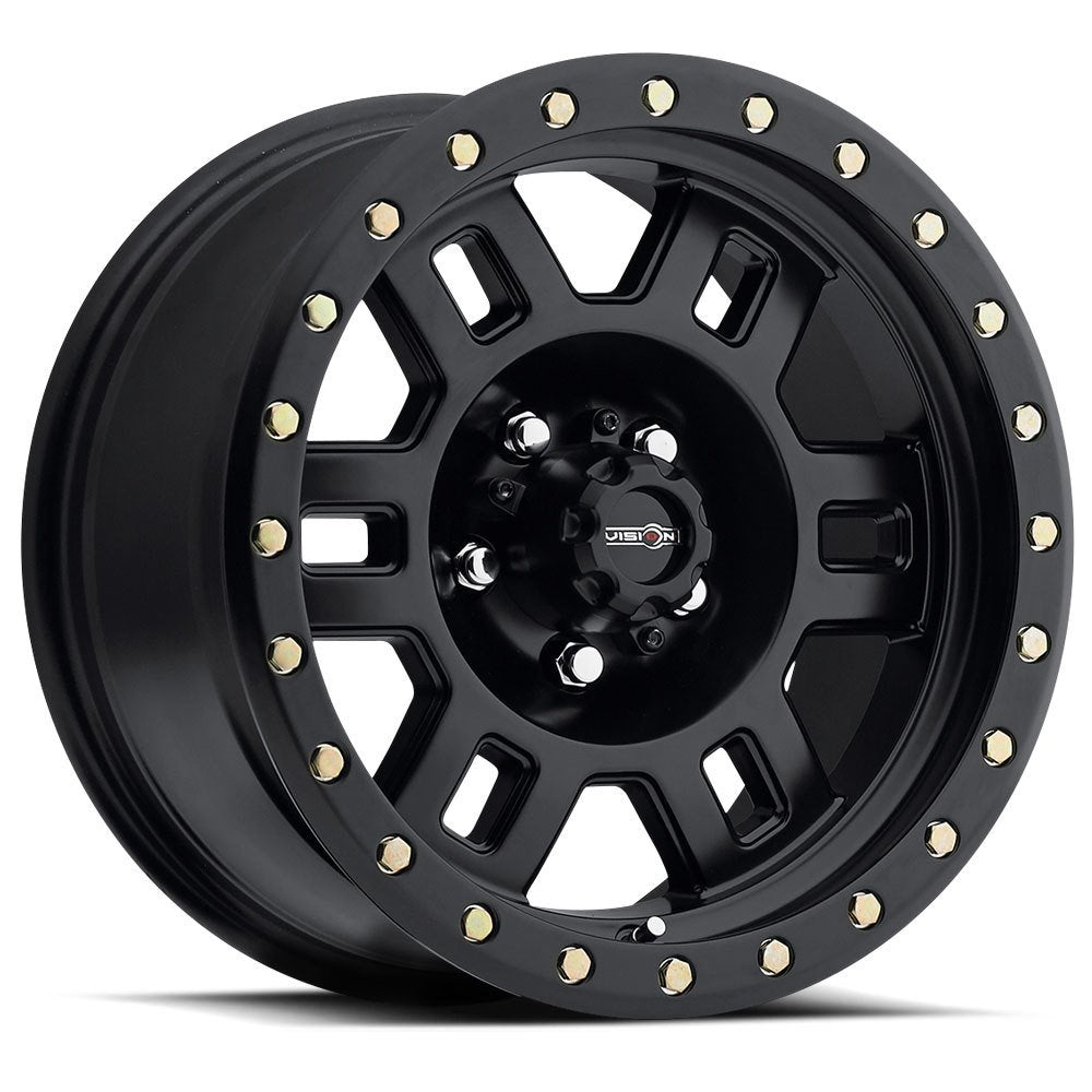 VISION 398 16X8 Manx 5x4.5 0 Matte Blk (Qty of 1)