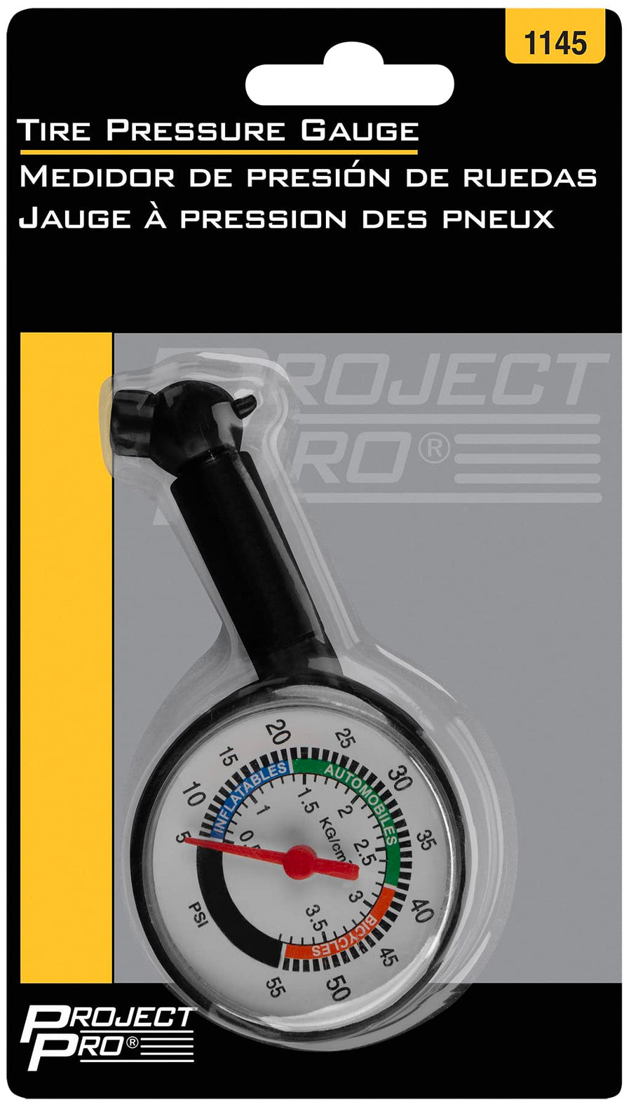 Tire Pressure Gauge Performance Tool 1145, Reading from 5 to 55 PSI, Tough ABS Construction