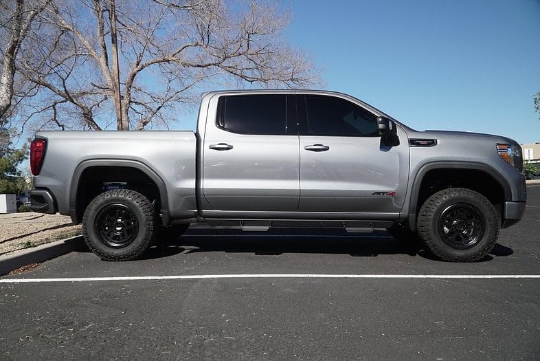 ICI Aluminum Side Steps Compatible with GMC Sierra Chevrolet Silverado 2019-2022 1500 2020-2022 2500/3500 Crew Cab: Alumilite Step Rails