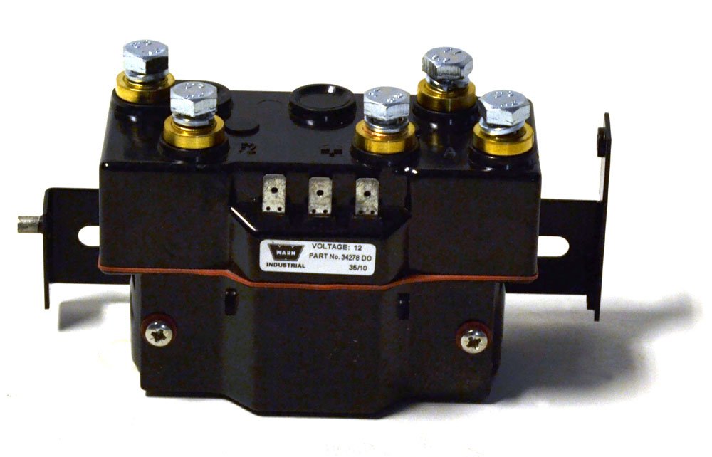 12V WARN Contactor with Dynamic Breaks , Black 34975