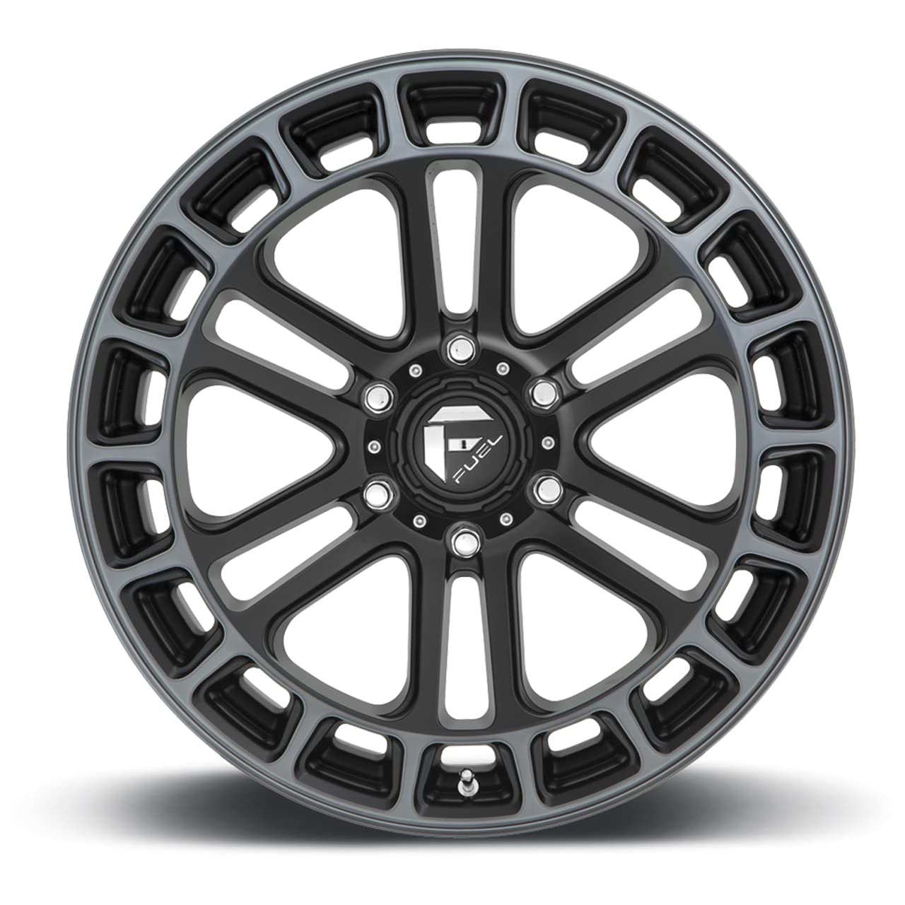 1PC FUEL HEATER 20x10 6x135.00 MATTE BLACK DOUBLE DARK TINT MACHINED (-18 mm) Wheel