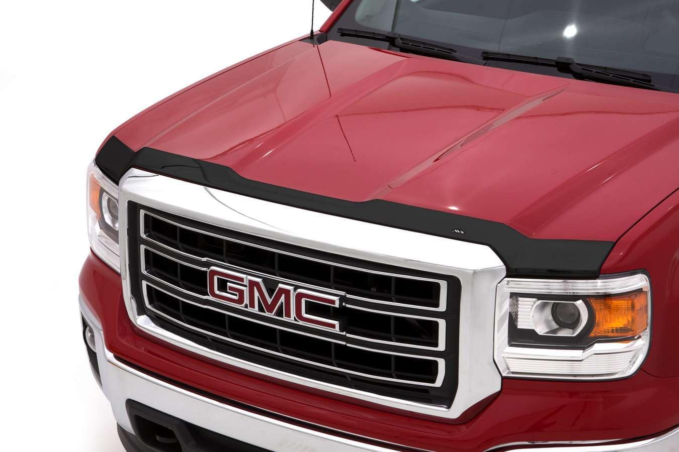 Aeroskin Hood Protector Auto Ventshade [AVS] | Fits 2014 - 2018 GMC Sierra 1500, 2019 GMC Sierra 1500 Limited | Low Profile Deflector / Bug Shield - 1 pc., Smoke | 322075