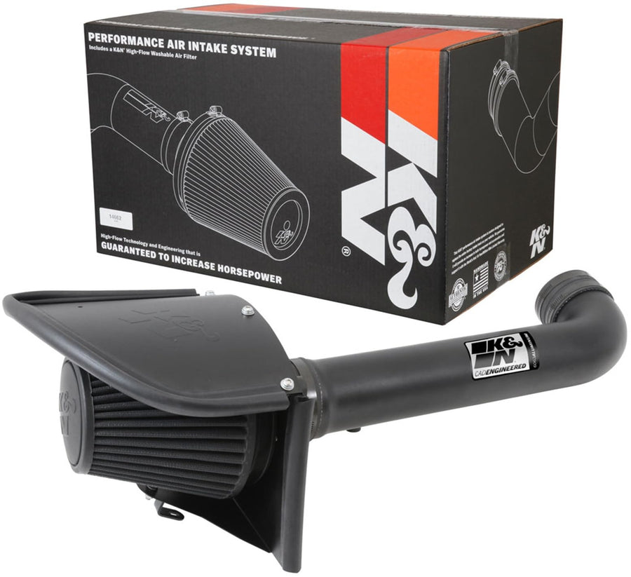 Cold Air Intake System K&N: Dry-Flow Air Filter, Increase Performance & Towing: Compatible with 2012-2018 JEEP: Wrangler, Wrangler JK, 71-1566