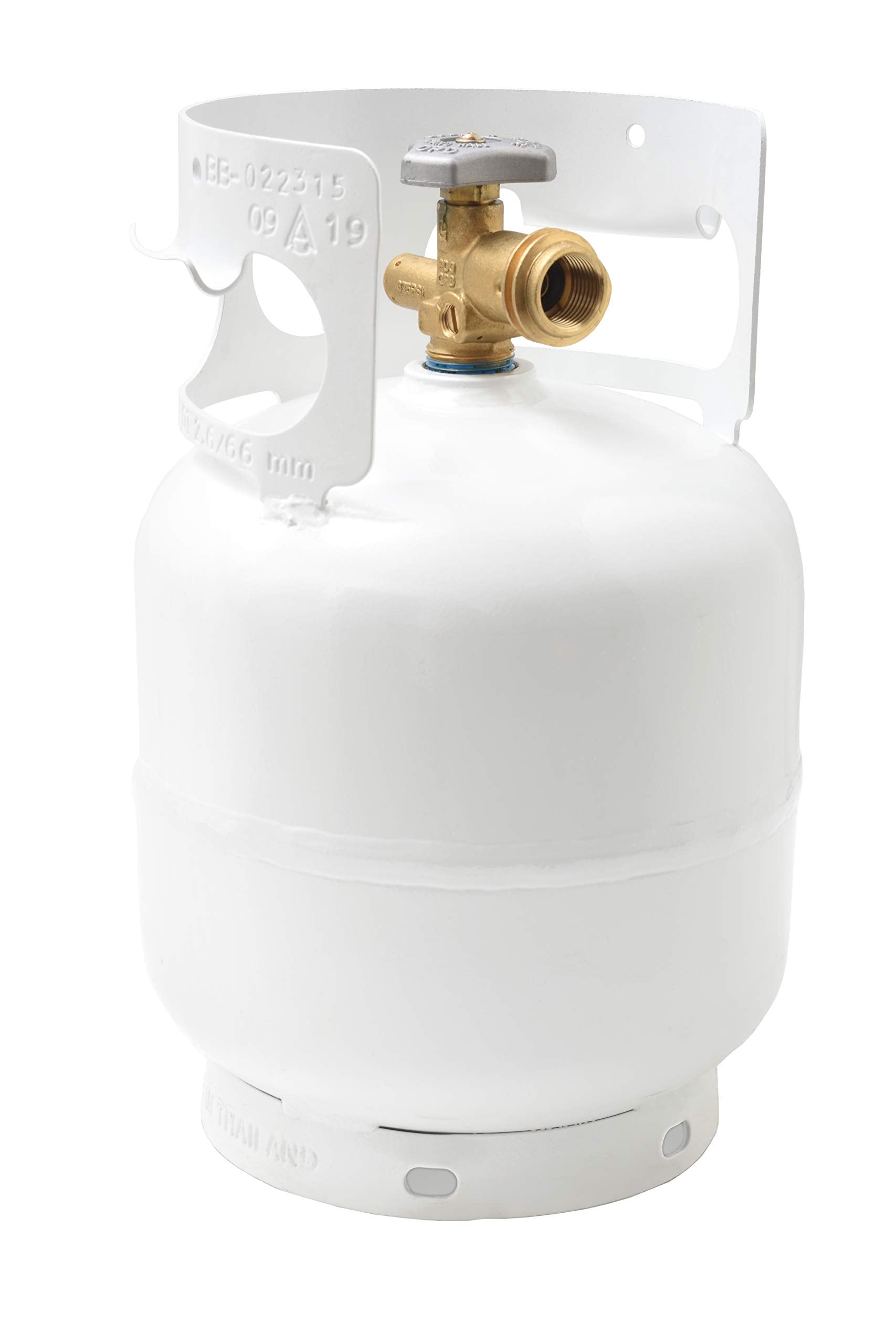 5 Pound FLAME KING YSN5LB Propane Tank Cylinder, Great For Portable Grills, Fire Pits, Heaters And Overlanding, White