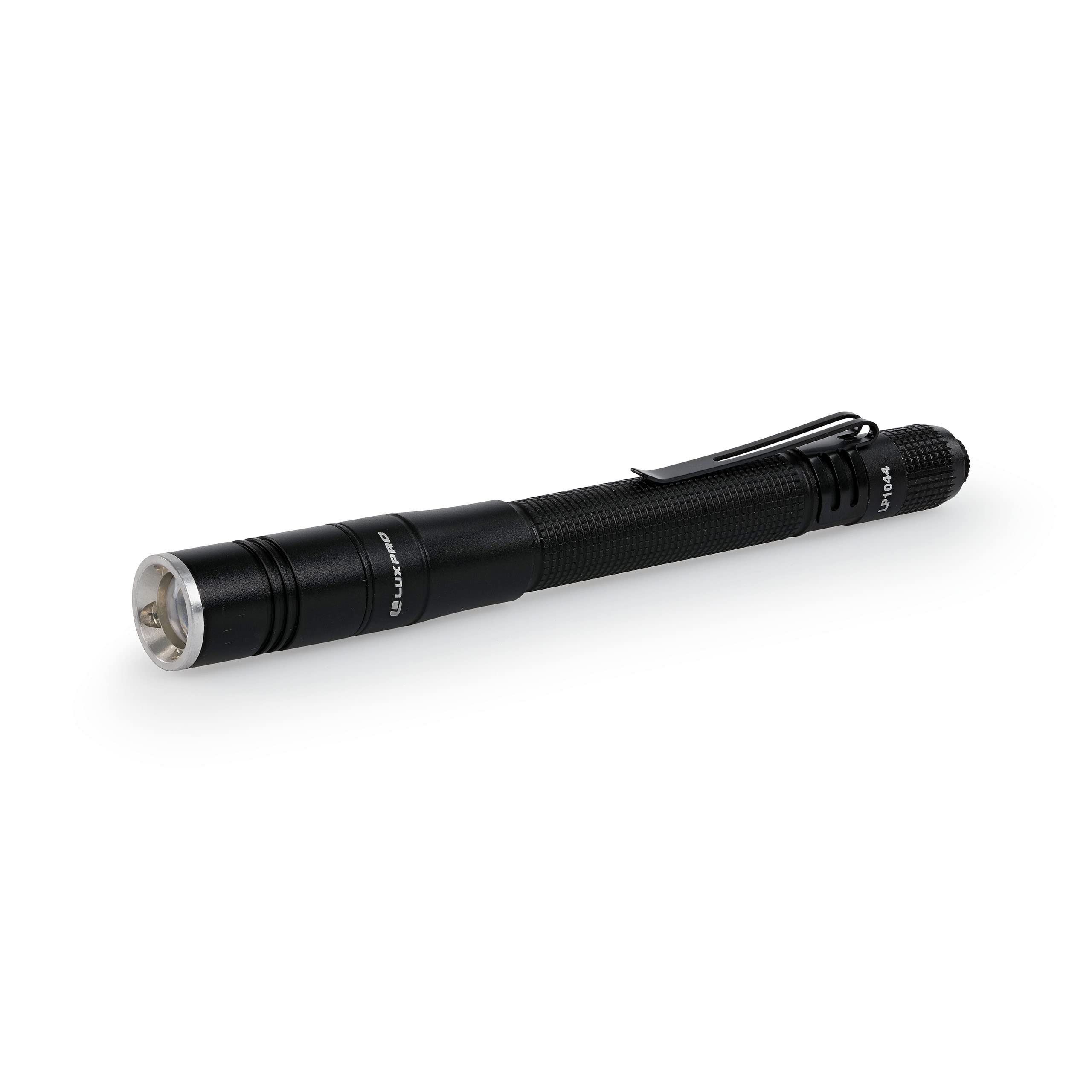 Dual Power LUXPRO Rechargeable Focusing LED Penlight Flashlight with Pocket Clip, 360 Lumen, USB Cable