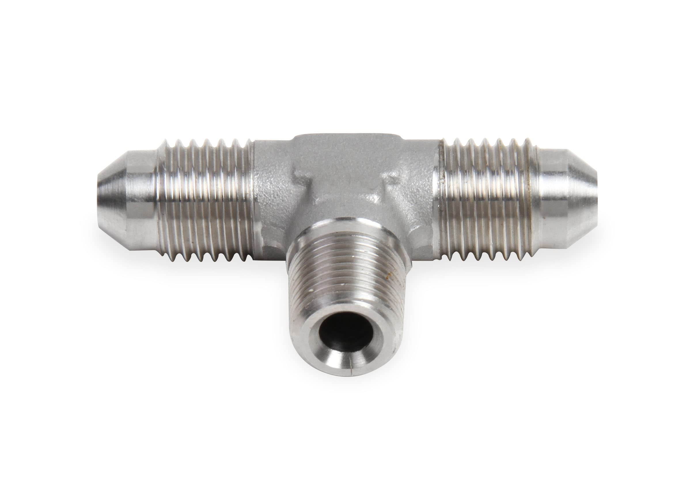 Earl's Male AN -6 Tee to 1/4 in. NPT on Branch - Stainless Steel SS982506ERL