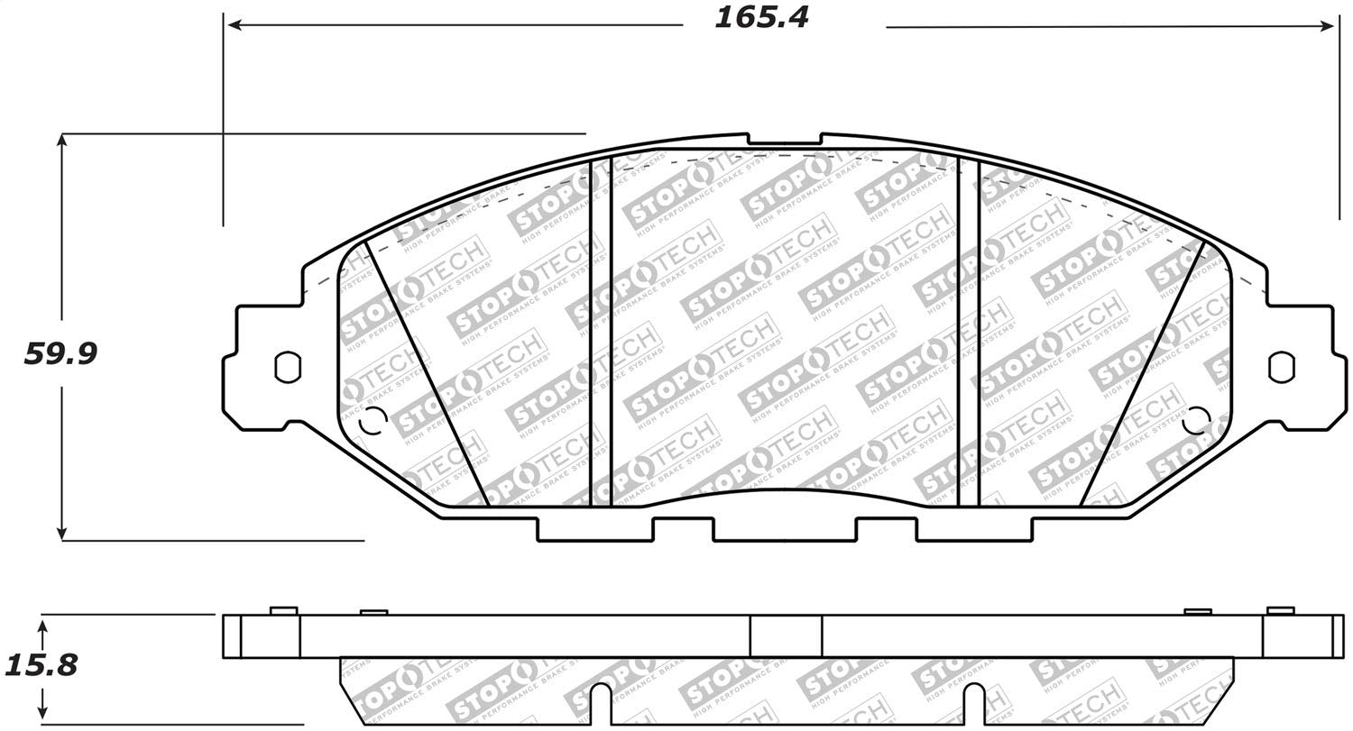Brake Pads StopTech 305.16490 Street Select with Hardware