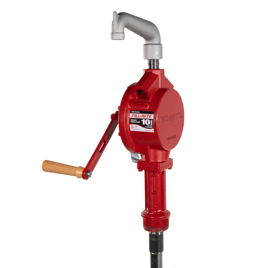 Fill-Rite Fuel Transfer FR113 Rotary Hand Pump w/Pail Spout & Suction Pipe