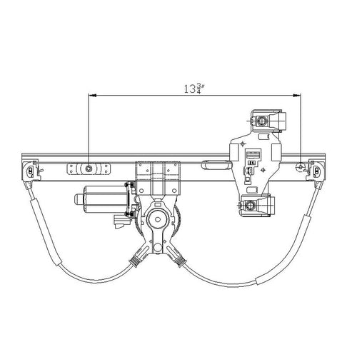Pontiac Grand Prix Rear Right TYC 660509 Replacement Power Window Motor and Regulator Assembly