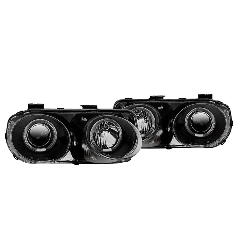 Winjet LED DRL Halo Projector Headlights Compatible with [1998 1999 2000 2001 Acura Integra]