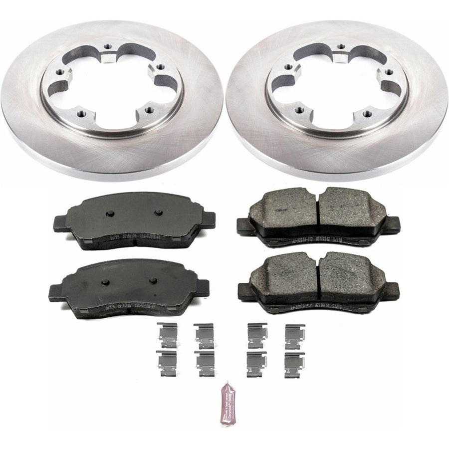 Power Stop KOE7145 Rear Replacement Brake Kit-OE Brake Rotors & Ceramic Brake Pads Autospecialty