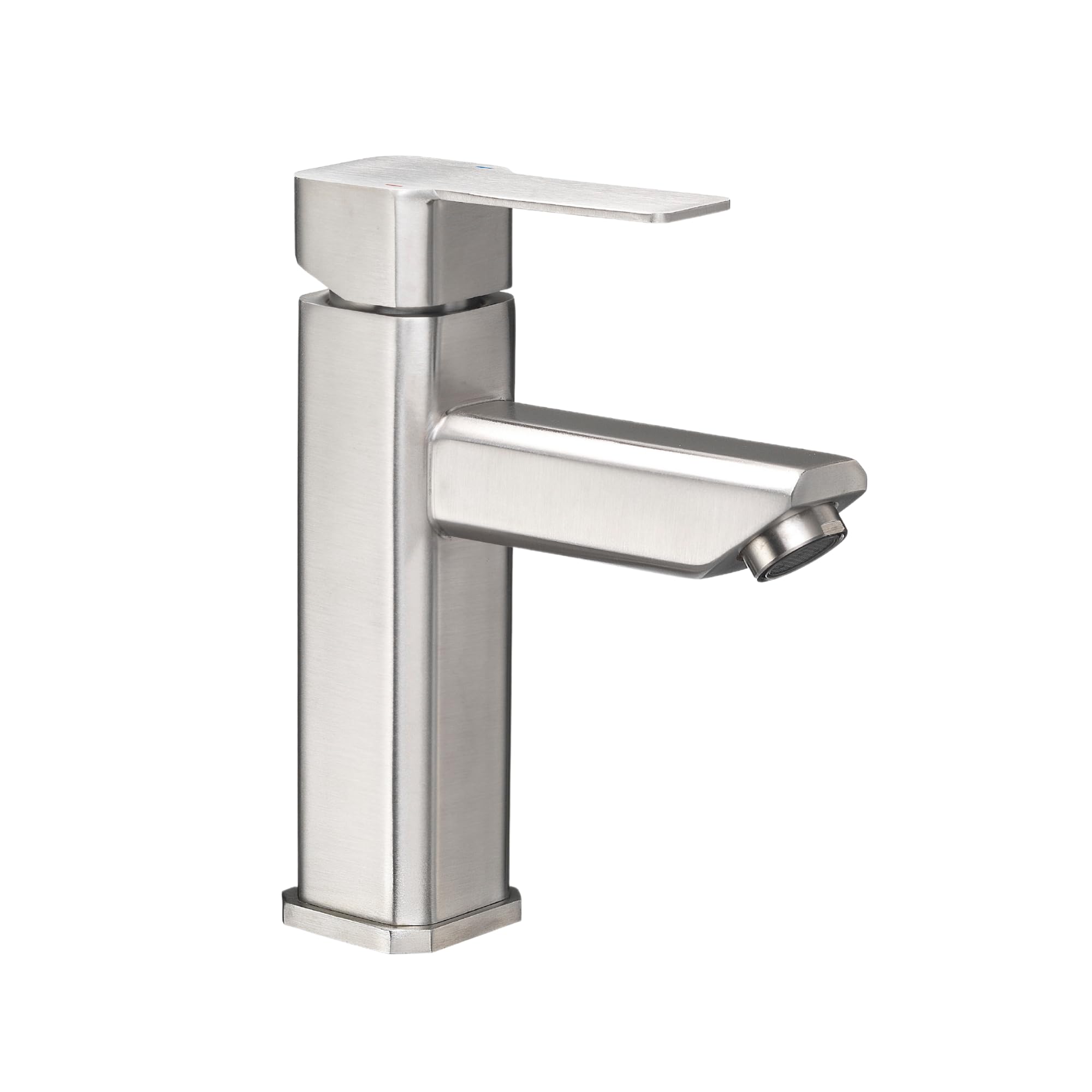 Dura Faucet RV Modern Angular DF-ML803LQ-SN Lavatory Faucet - Single Handle (Brushed Satin Nickel)