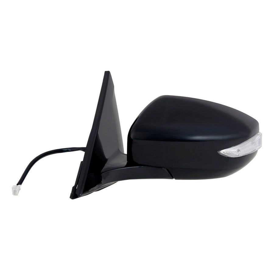 Mirror Driver Side for Nissan Maxima SL, SR, SV Model, Black w/PTM Cover, w/Turn Signal, Foldaway, Heated Power
