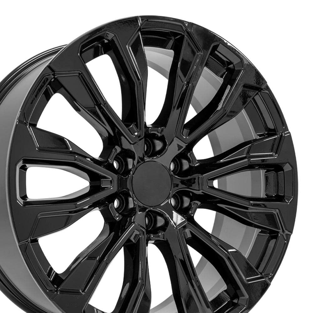 22 Inch OE Wheels CV30 Rim Fits Yukon Denali Style 6x139.7 22x9 Gloss Black - Hollander 14025 (1)