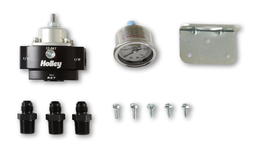 12-841KIT Holley HP Billet Carbureted Bypass Fuel Pressure Regulator Kit