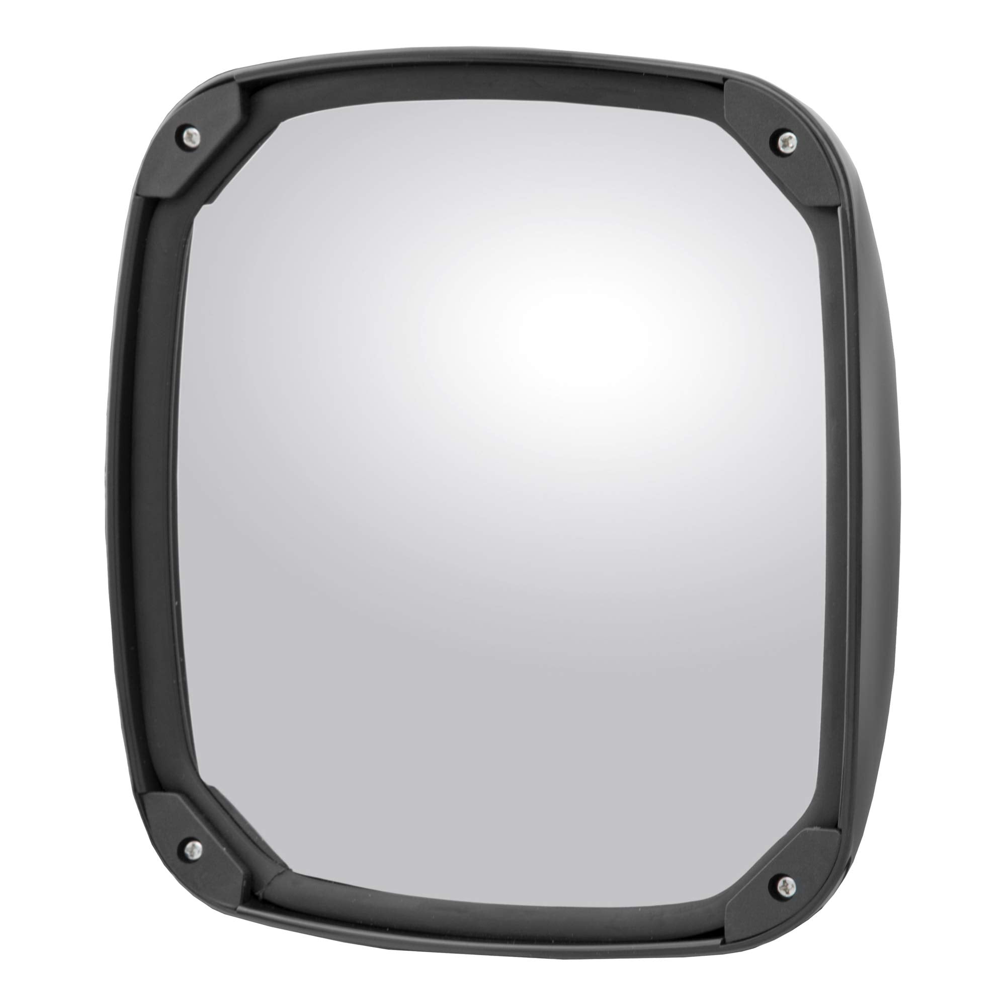8-Inch Retrac Black Plastic Aerodynamic Convex Mirror Head, Fits 3/4 to 1-1/4-In Tube, Universal Driver or Passenger Side, Chrome