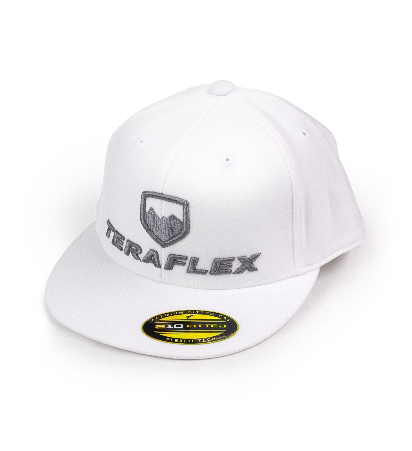 Premium Flexfit Flat Visor Hat, TeraFlex White - Large/XL, 1 Pack