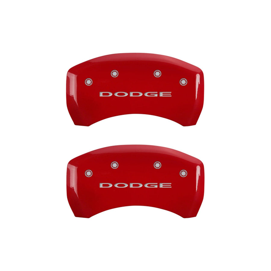 MGP 12199SDD4RD Caliper Covers Red Powder Coat Finish Engraved Front/Rear Dodge Caliper Cover, (Set of 4)