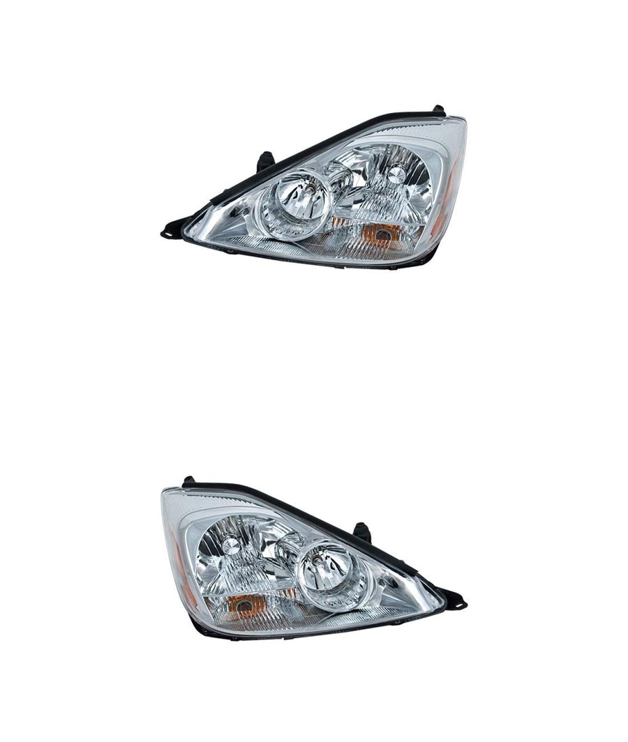 Headlight Assembly - Compatible/Replacement Eagle Eye for 04-05 Toyota Sienna - Both Pair, Left Driver Right Passenger (Without HID) - 81110AE010, 81150AE010