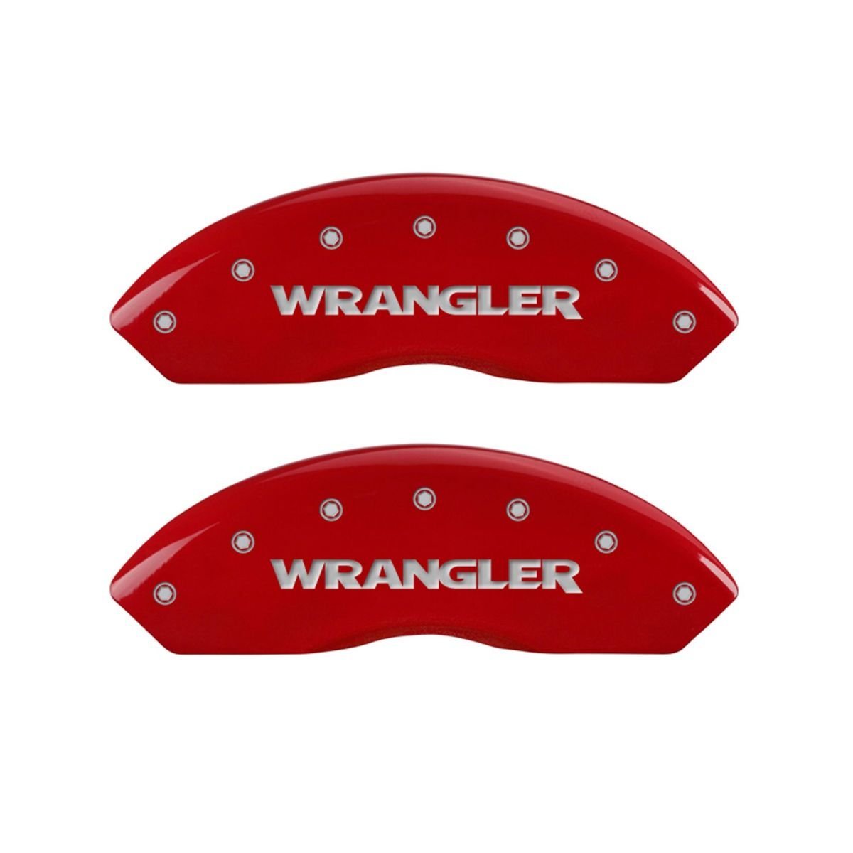 Wrangler MGP Caliper Covers 42009FWRGRD Red Caliper Covers - Engraved Front44; Set of 2