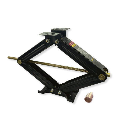 Stromberg Carlson Scissor Jack JSC-30-IND – Single Manual Jack for Travel Trailers, Fifth Wheels and Campers, Bowtie Base Design, 7,500 lb Load Rating, Ideal for RV Leveling – Black, 30-Inch