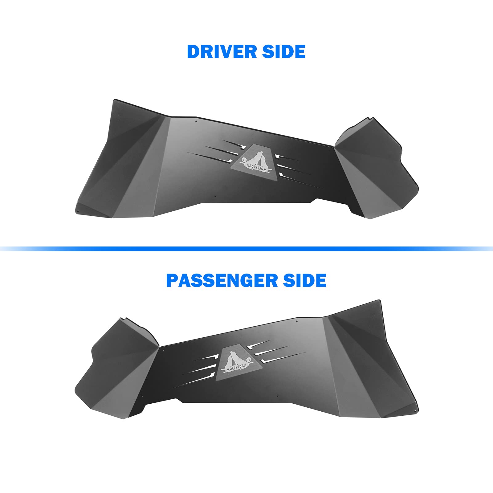 Inner Fender Flares Rear Liners for 2007-2018 Jeep Wrangler JK/JKU,WOLFSTORM 2 PCS Steel Compatible for 2007-2018 Jeep Wrangler JK & JKU,Black