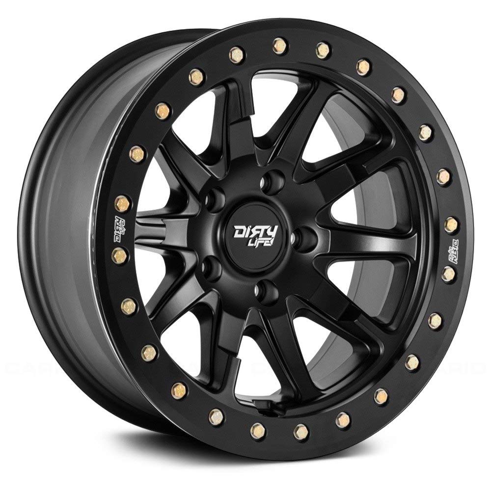 DT-2 Dirty Life Matte Black Wheel with Painted Finish (20 x 9. inches /5 x 139 mm, 12 mm Offset)