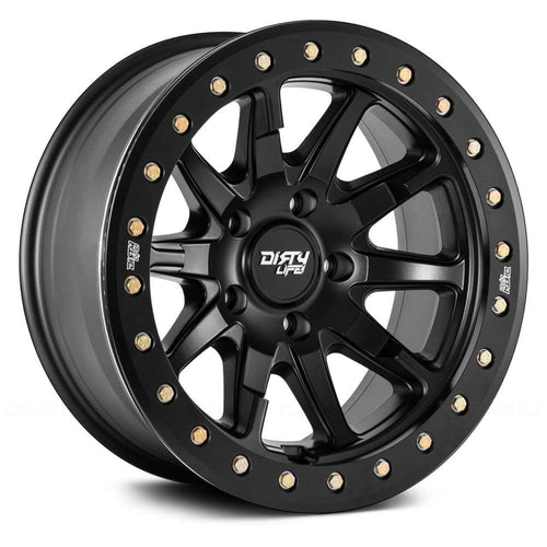 Dirty Life DT-2 Wheel Matte Black with Painted Finish (20 x 9. inches /6 x 139 mm, 12 mm Offset)