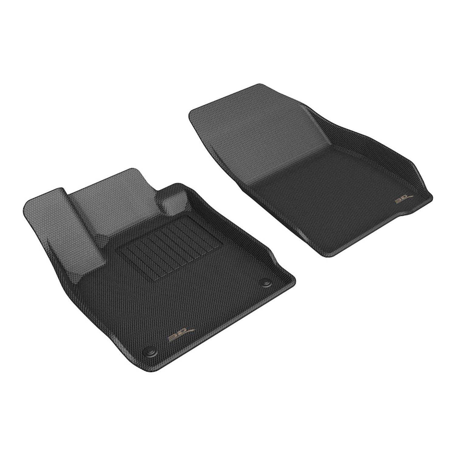 Custom Fit 3D MAXpider Kagu Floor Mat (Black) Compatible with Honda Accord/Accord Hybrid 2023-2026 - Front Row