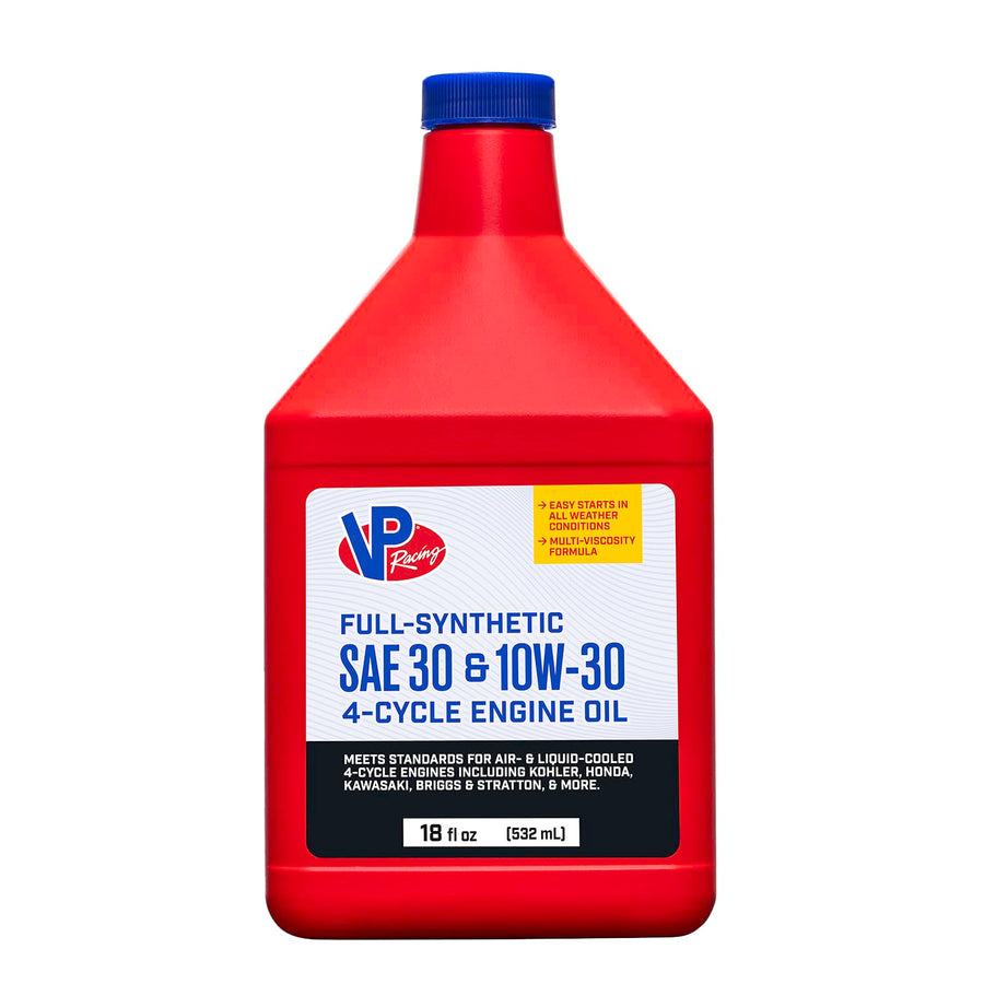 4-Cycle Engine Oil VP Racing - SAE 30 / 10W30 Full Synthetic Small Engine Oil, 18 Ounce (1 Pack)