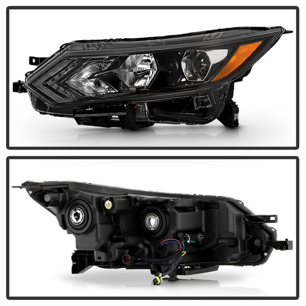 Nissan Rogue Sport 20-22 Spyder (OE) Halogen w/LED DRL Projector Headlight - OE Black Left