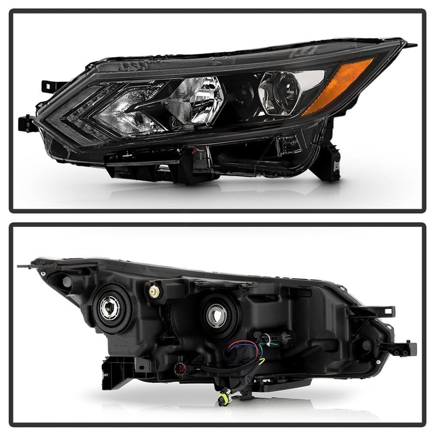 Nissan Rogue Sport 20-22 Spyder (OE) Halogen w/LED DRL Projector Headlight - OE Black Left