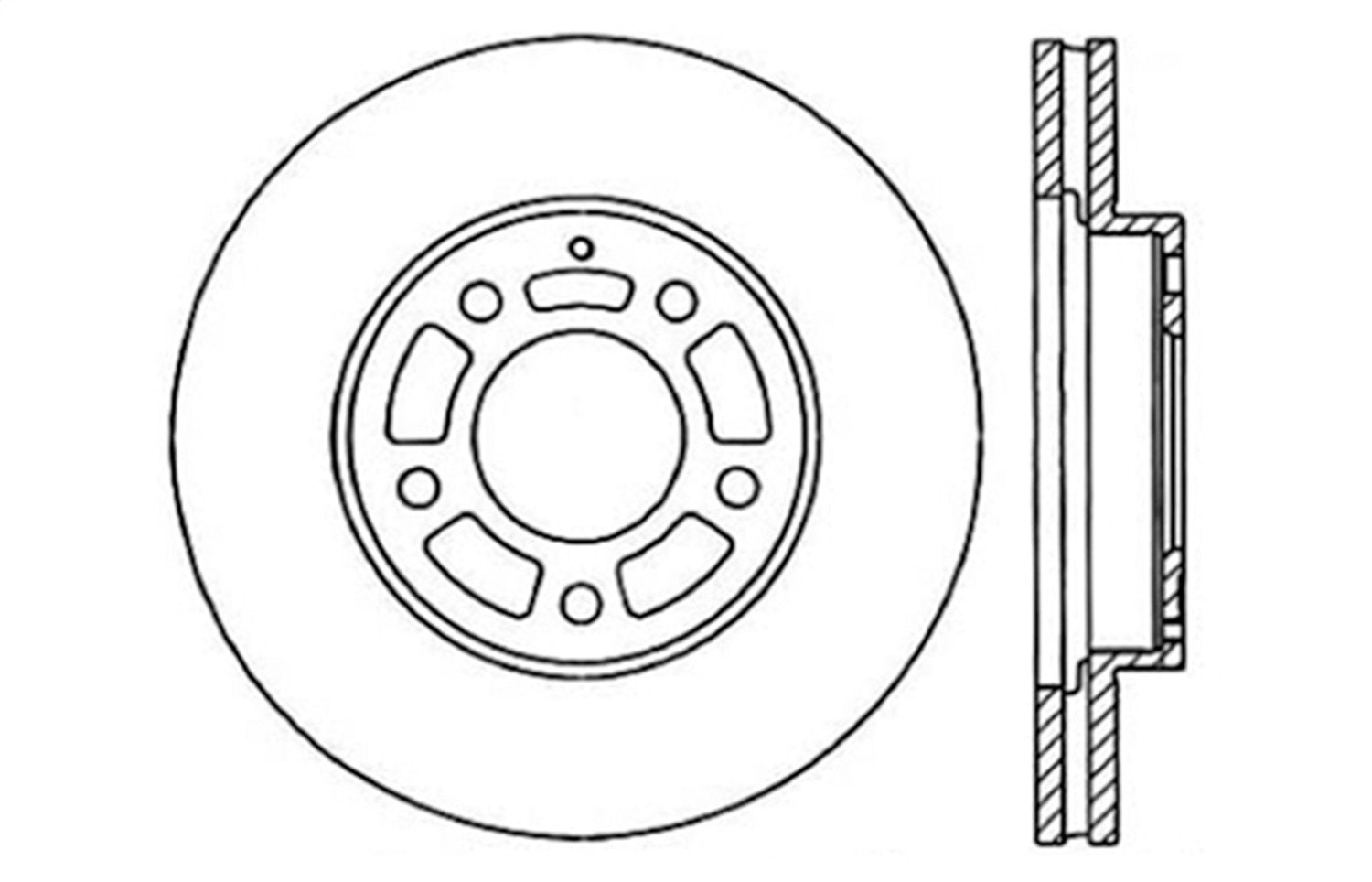 Sport Drilled/Slotted Brake Rotor StopTech 127.45053L (Front Left), 1 Pack