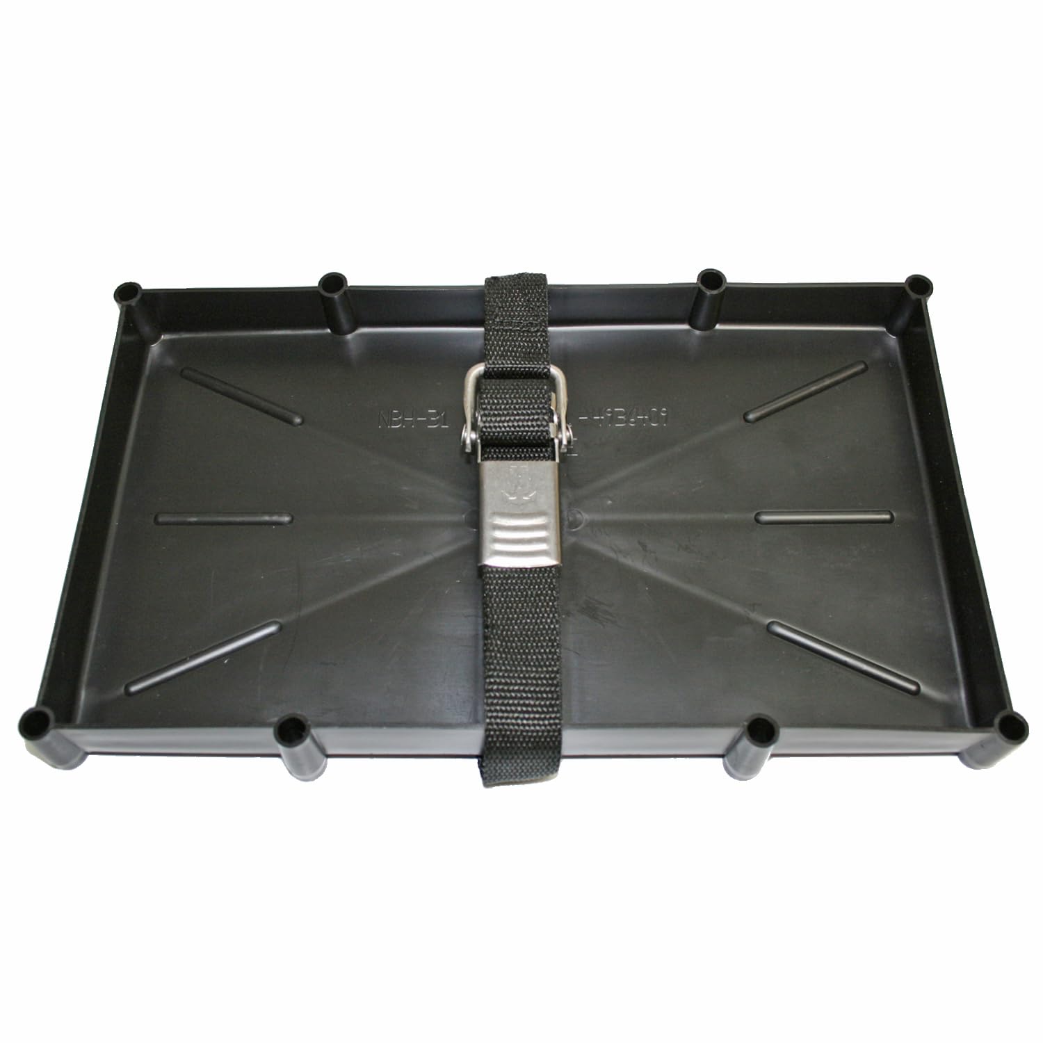 Marine T-H Battery Holder Tray with Stainless Steel Buckle for 31 Series Batteries - Durable & RV Battery Holder with Secure Buckle & Easy Installation, Corrosion Resistant, NMMA Certified